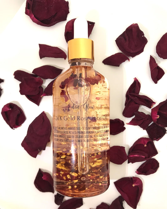 24 K Gold Rose Face oil