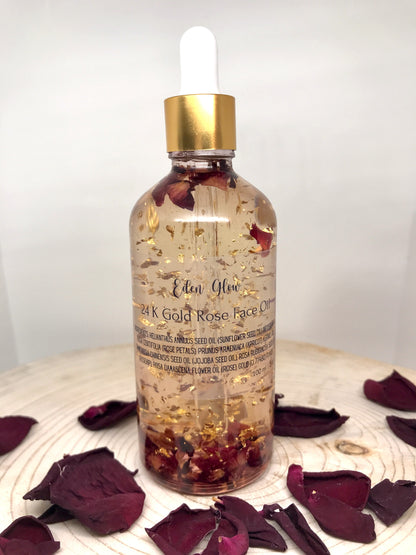 24 K Gold Rose Face oil