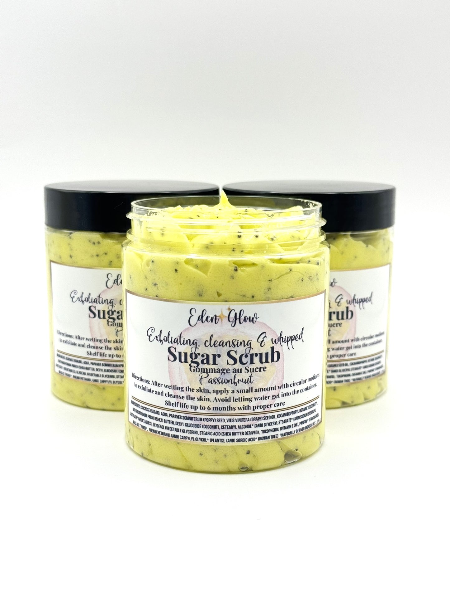 Exfoliating & Cleansing Whipped Sugar Scrub (Passionfruit)