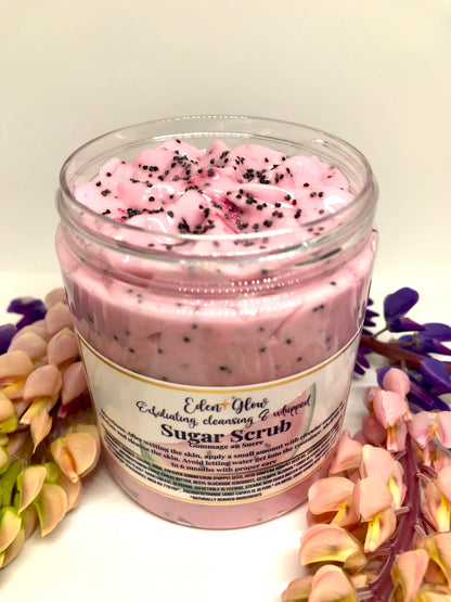 Exfoliating & Cleansing Whipped Sugar Scrub (Watermelon)