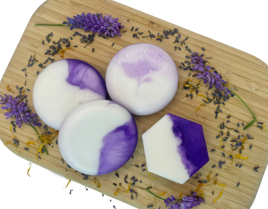 Lavender Soap • Handcrafted triple butter soap • Gentle round body soap bar