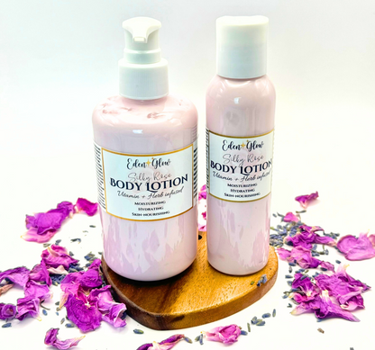 Rose Body Lotion • Silky Body Moisturizer • Non-greasy & hydrating • Vitamin infused