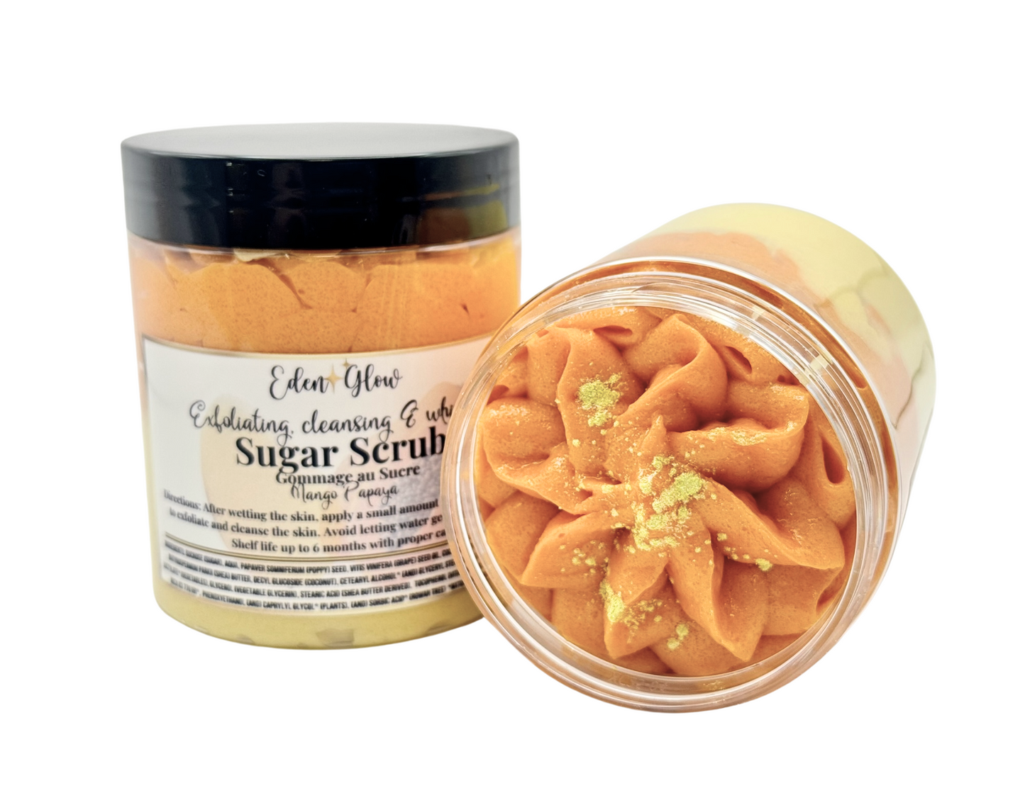 Exfoliating & Cleansing · Whipped Sugar Scrub (Mango-Papaya) · Body Scrub