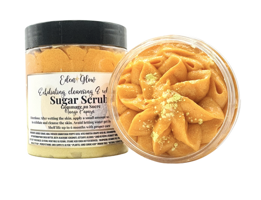 Exfoliating & Cleansing · Whipped Sugar Scrub (Mango-Papaya) · Body Scrub