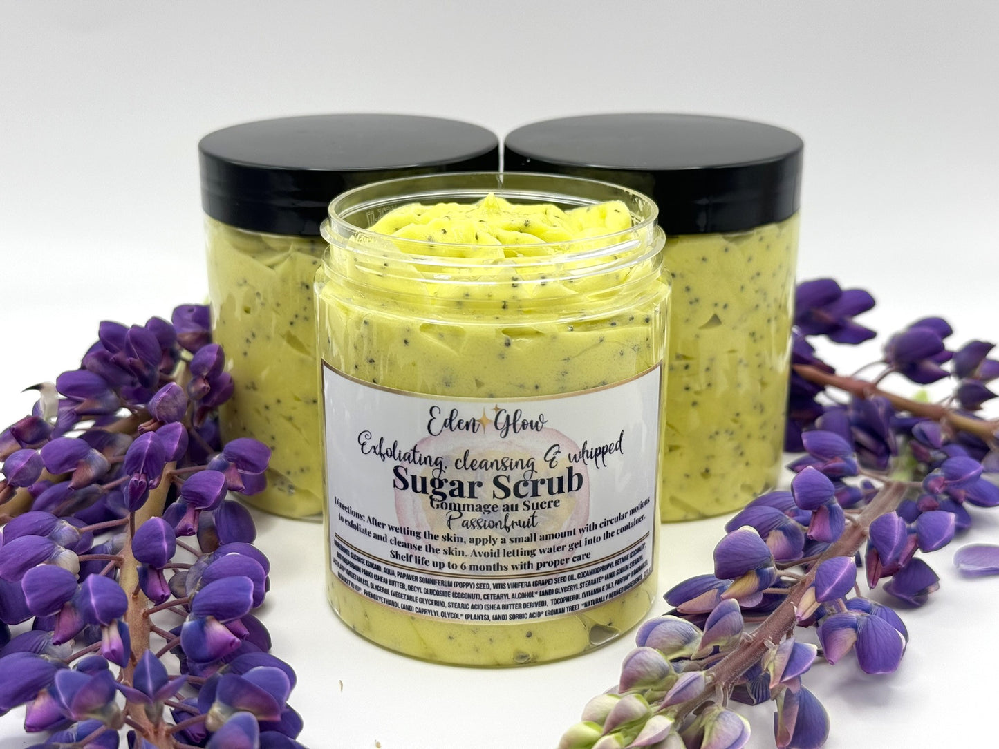 Exfoliating & Cleansing Whipped Sugar Scrub (Passionfruit)