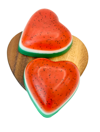 Handcrafted watermelon soap • Made with triple butters • Gentle & Exfoliating soap/body wash