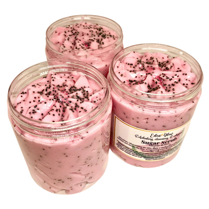 Exfoliating & Cleansing Whipped Sugar Scrub (Watermelon)